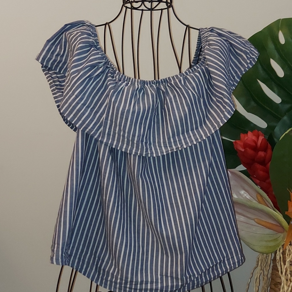 Pinstripe surplus top